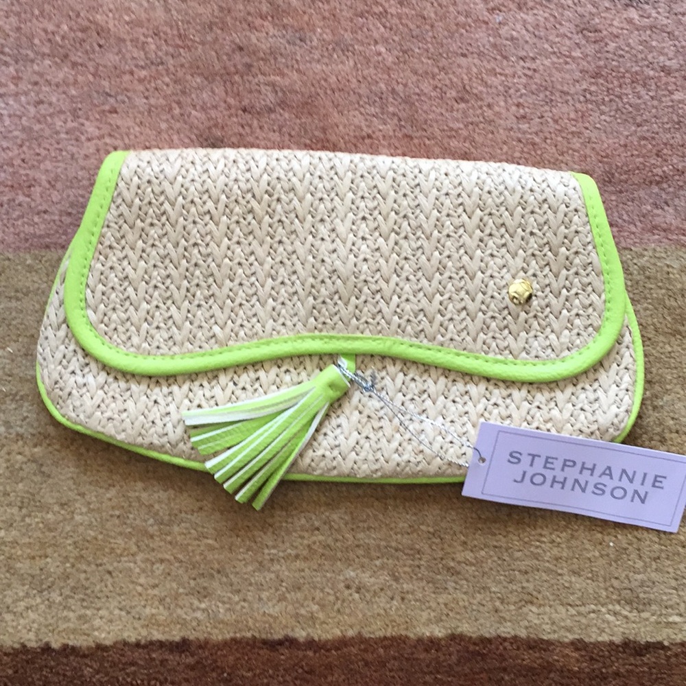 Stephanie Johnson Neon Straw Clutch